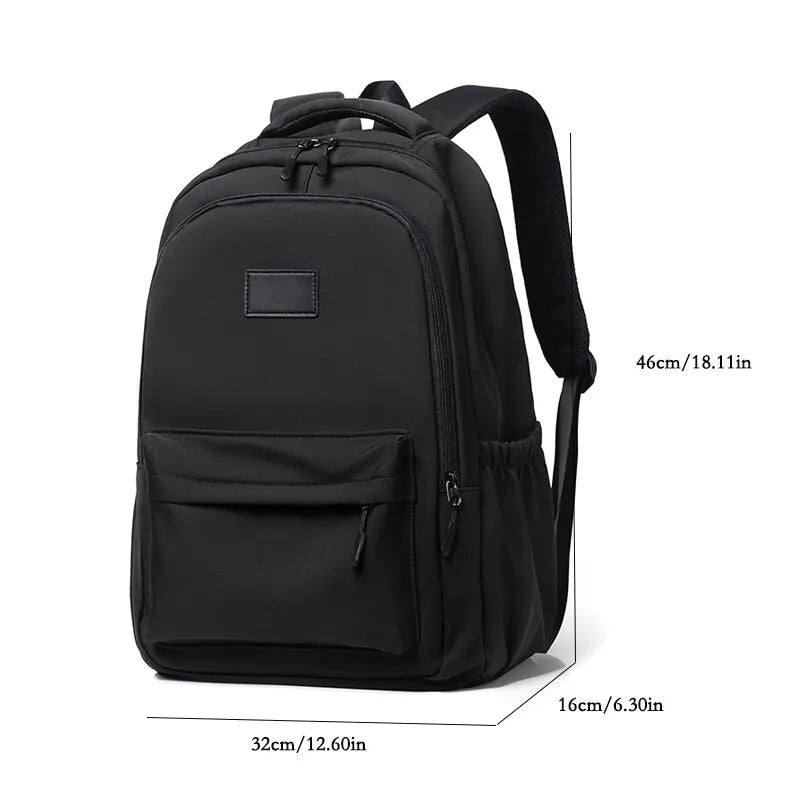 14 Inch Men And Women Universal School Bag Leisure Solid Color Outdoor Sports Shoulder Bag Large Capacity Travel Laptop Backpack