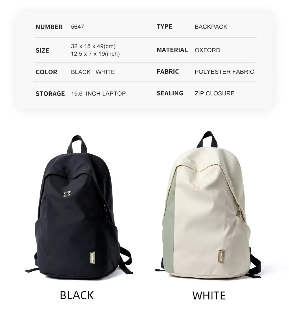 2024 Men's Backpack Lightweight 15.6inch Laptop Bag Casual 30L Waterproof Oxford Travel Backbag Teenage Outdoor Sport Bag