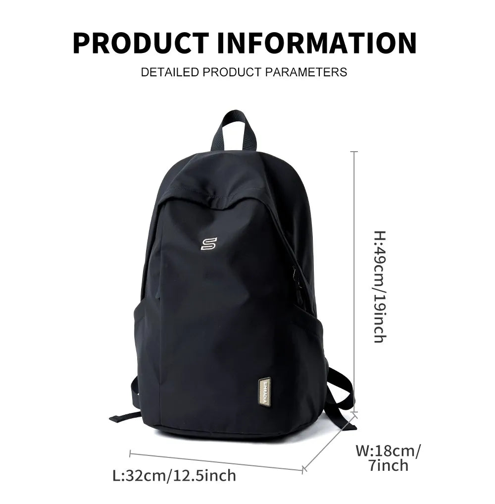 2024 Men's Backpack Lightweight 15.6inch Laptop Bag Casual 30L Waterproof Oxford Travel Backbag Teenage Outdoor Sport Bag