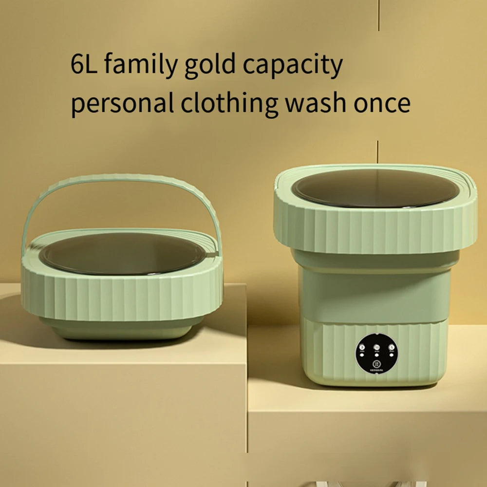 11L 6L Mini Washing Machine Portable Big Capacity with Spin Dryer Bucket for Clothes Travel Home Underwear Socks Mini Machine