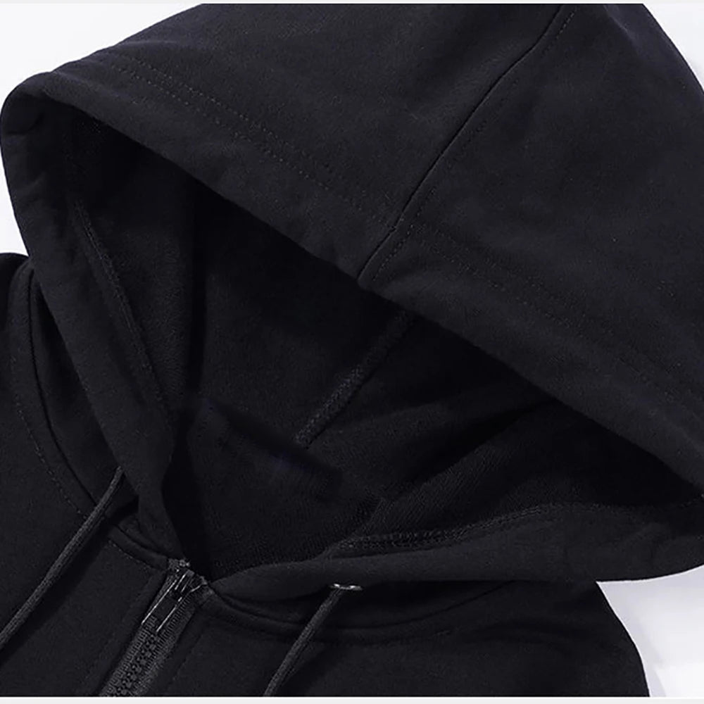 Fashion Mens Jacket Coat Long Sleeve Sweatshirts Oversized Zipper Hoodies Streetwear Loose Man Hoodies Casual Jacket