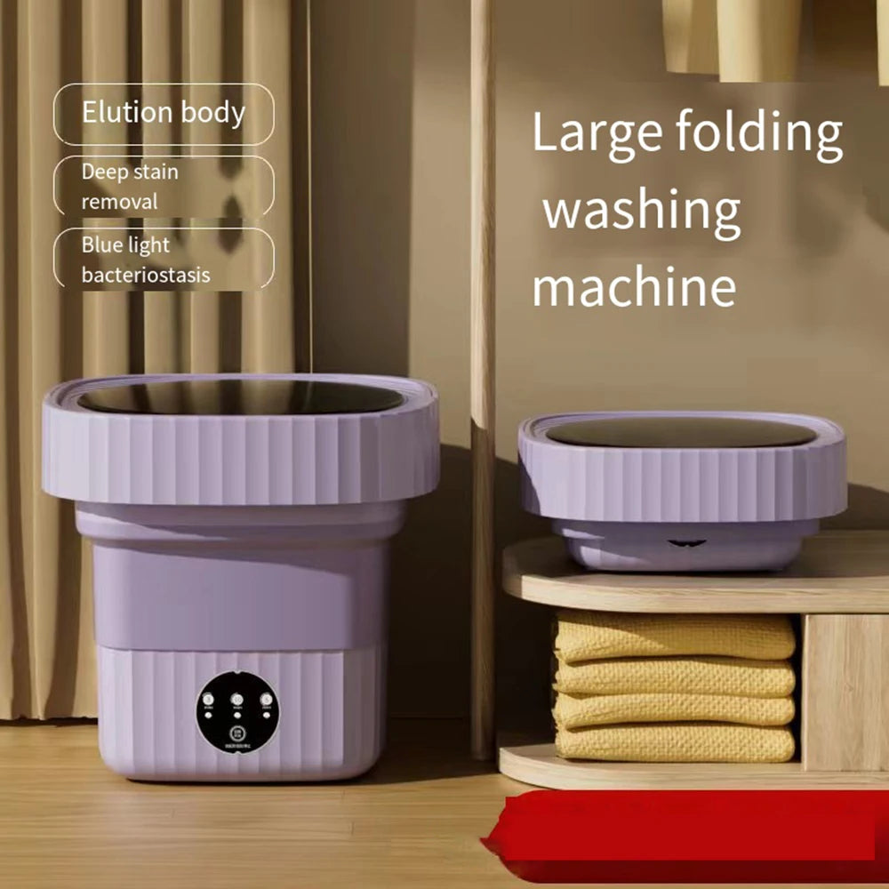 11L 6L Mini Washing Machine Portable Big Capacity with Spin Dryer Bucket for Clothes Travel Home Underwear Socks Mini Machine