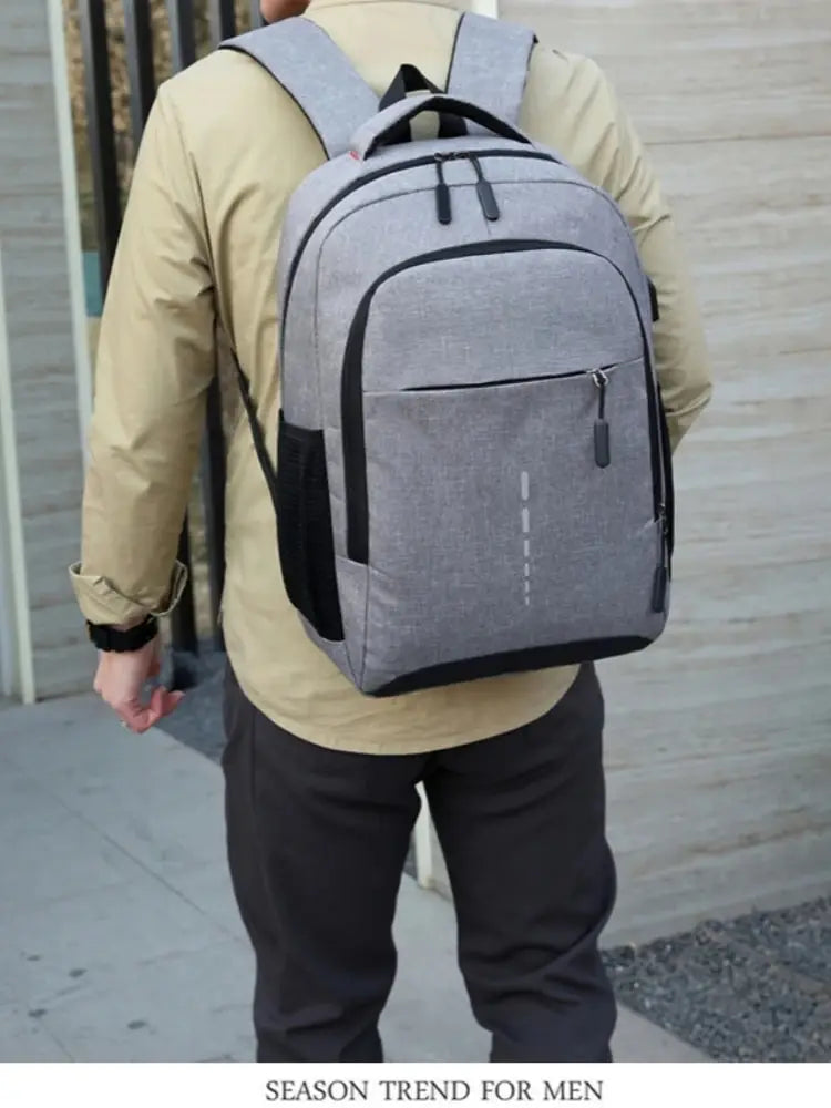 Mens BackPack LargeCapacity Simple Fashion Travel Female Student ComputerBag