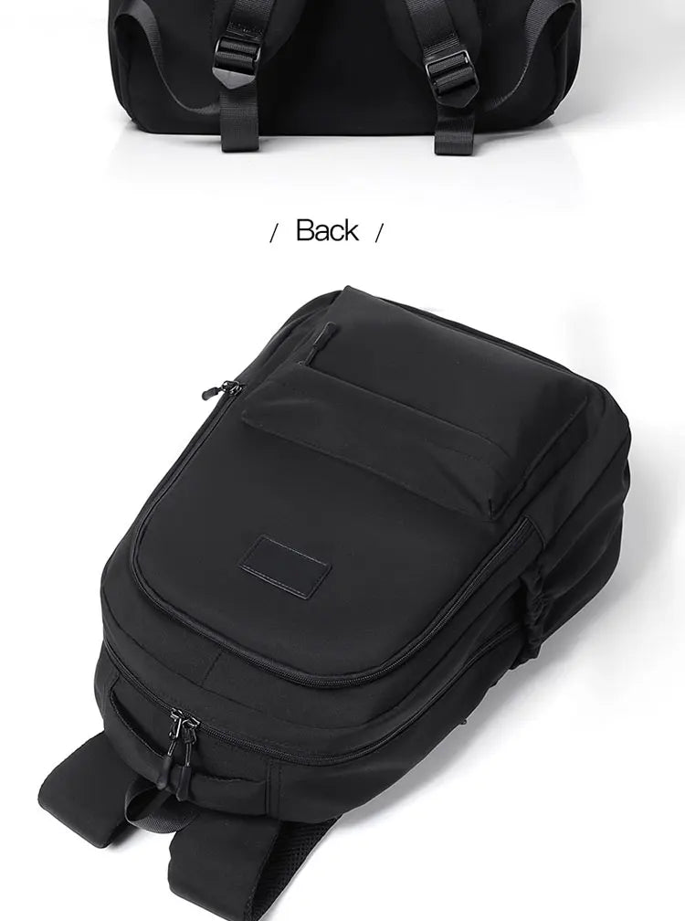 14 Inch Men And Women Universal School Bag Leisure Solid Color Outdoor Sports Shoulder Bag Large Capacity Travel Laptop Backpack