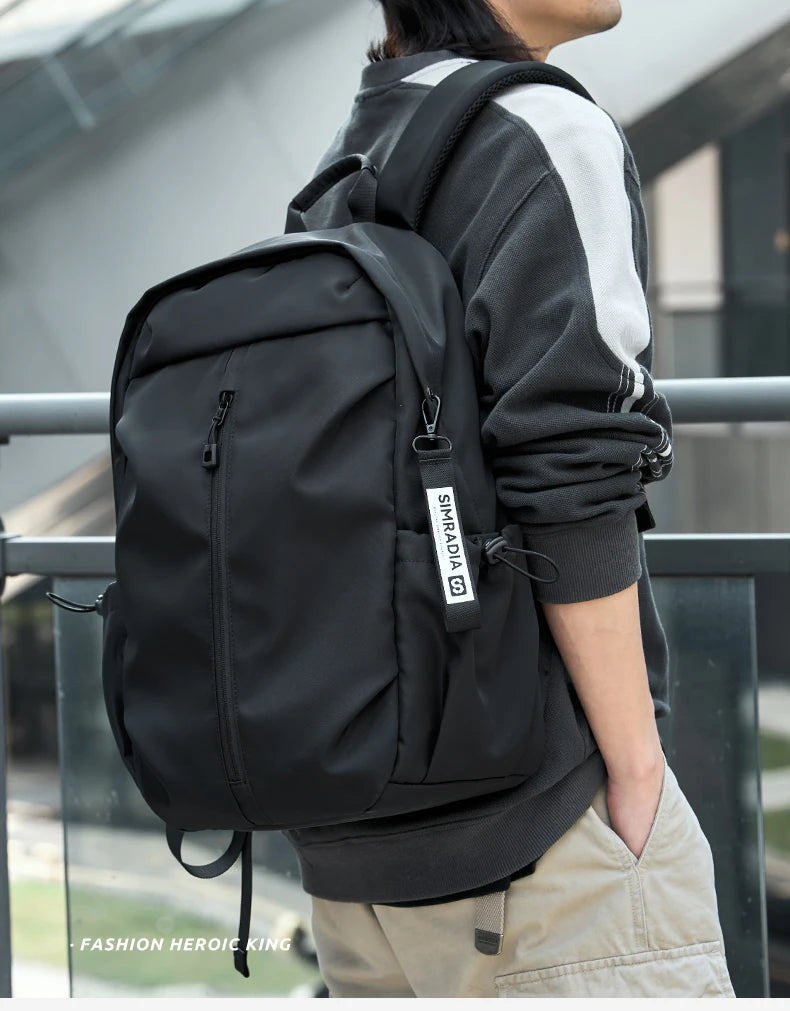 2024 Men's Backpack Lightweight 15.6inch Laptop Bag Casual 30L Waterproof Oxford Travel Backbag Teenage Outdoor Sport Bag