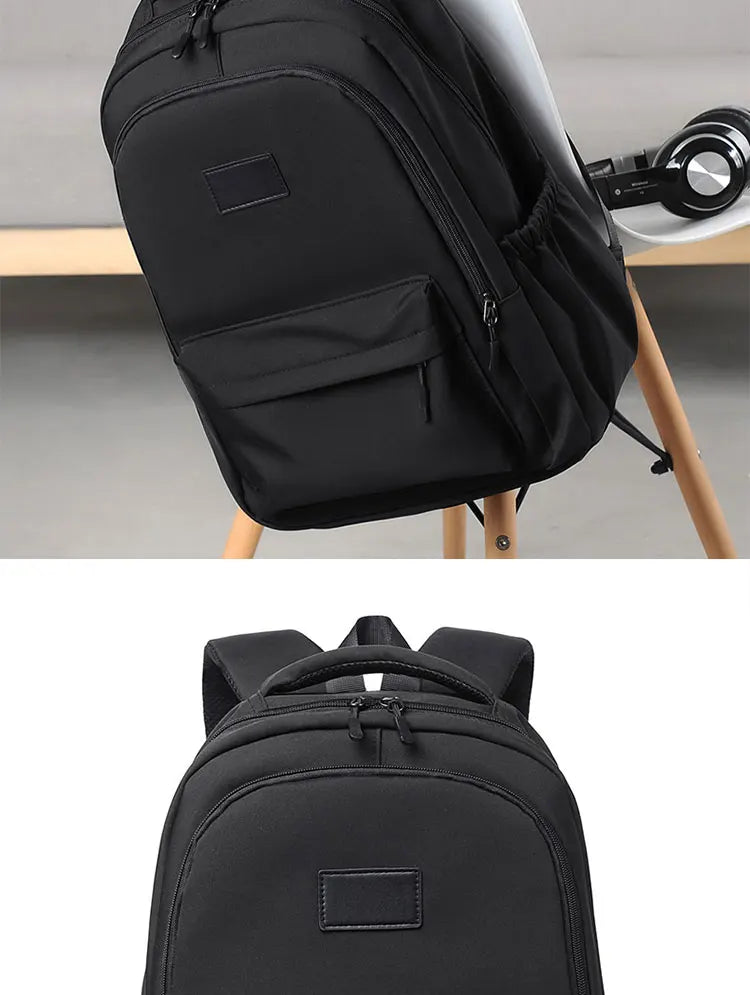 14 Inch Men And Women Universal School Bag Leisure Solid Color Outdoor Sports Shoulder Bag Large Capacity Travel Laptop Backpack