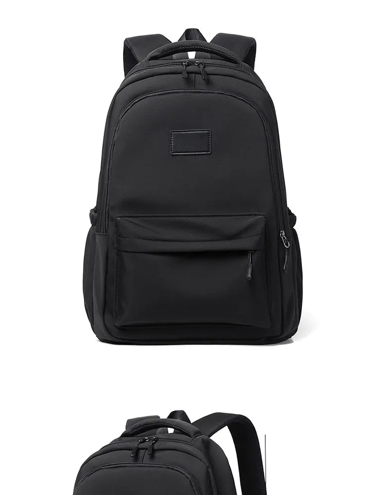 14 Inch Men And Women Universal School Bag Leisure Solid Color Outdoor Sports Shoulder Bag Large Capacity Travel Laptop Backpack