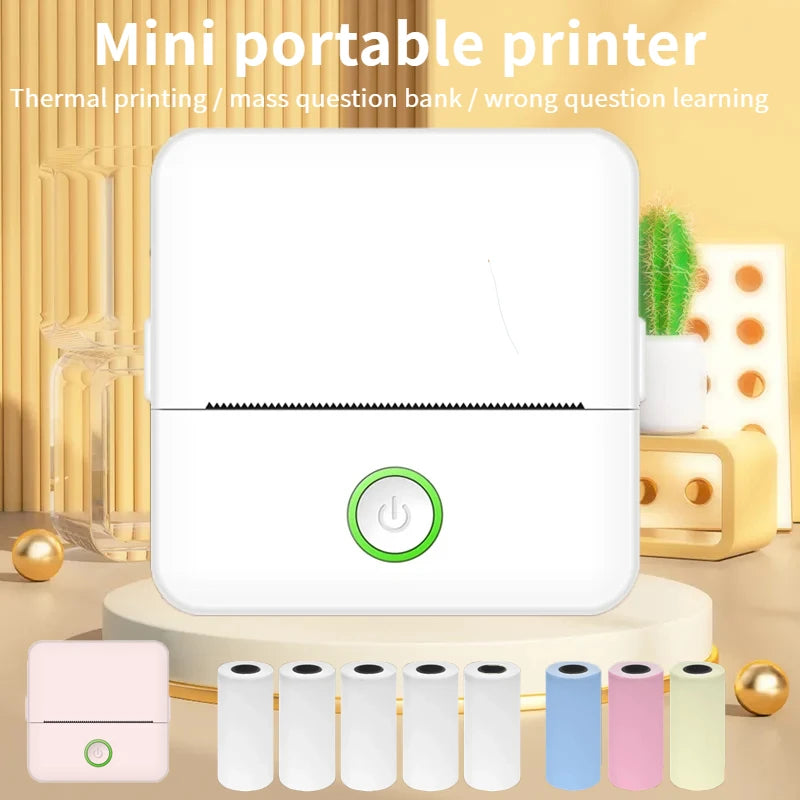 X6 mini HD portable printer sticker label Bluetooth pocket thermal printer with Rolls paper for student note inkless printing